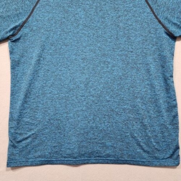 Under Armour TShirt Mens 2XL Blue Heather Solid Loose HeatGear Short Sleeve - Picture 12 of 14